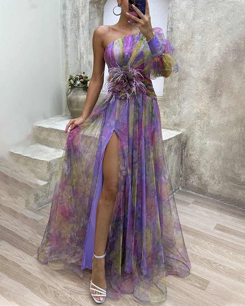 Vestido Cecilla Elegante con Abertura