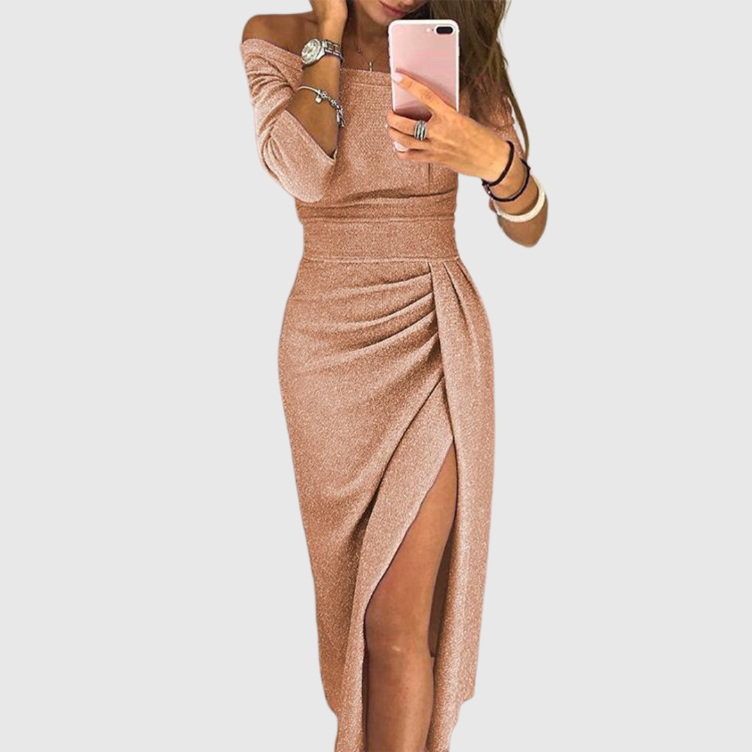 Isabeau | Vestido largo de espalda descubierta chic con un corte fluido y elegante