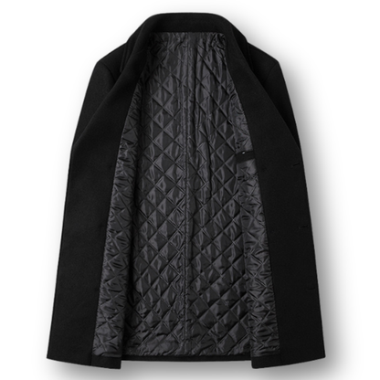 Abrigo Doble Pecho Elegante de Lana Premium