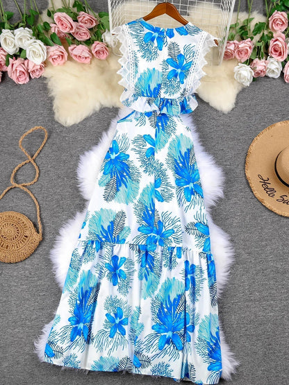 Vestido Margie de Encaje Sin Mangas Tendencia