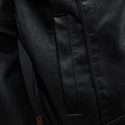 Chaqueta de Cuero Premium en Estilo Motocicleta