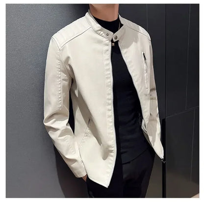Chaqueta de cuero elegante