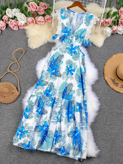 Vestido Margie de Encaje Sin Mangas Tendencia