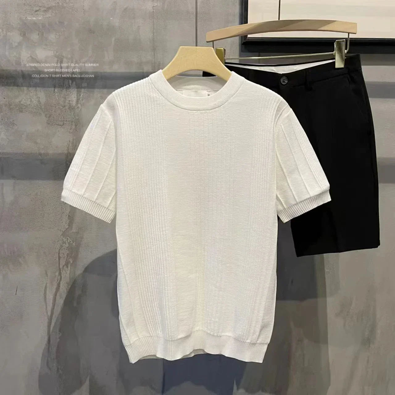 Camiseta de rayas de malla