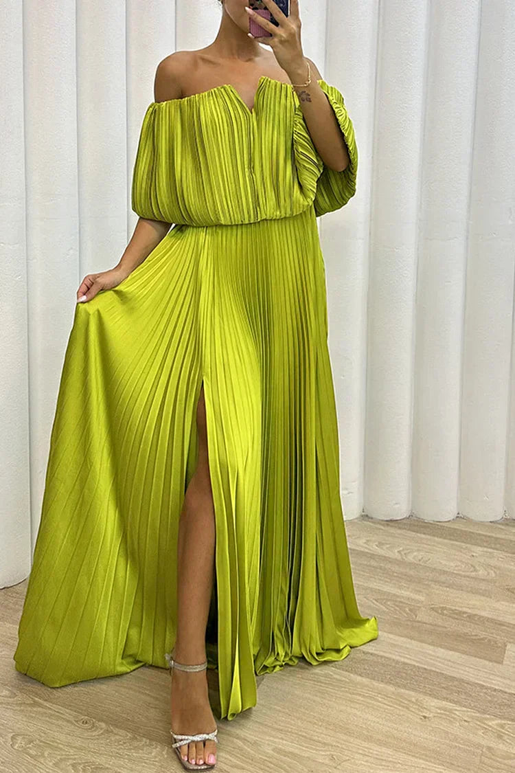Vestido maxi Plisado Elegante