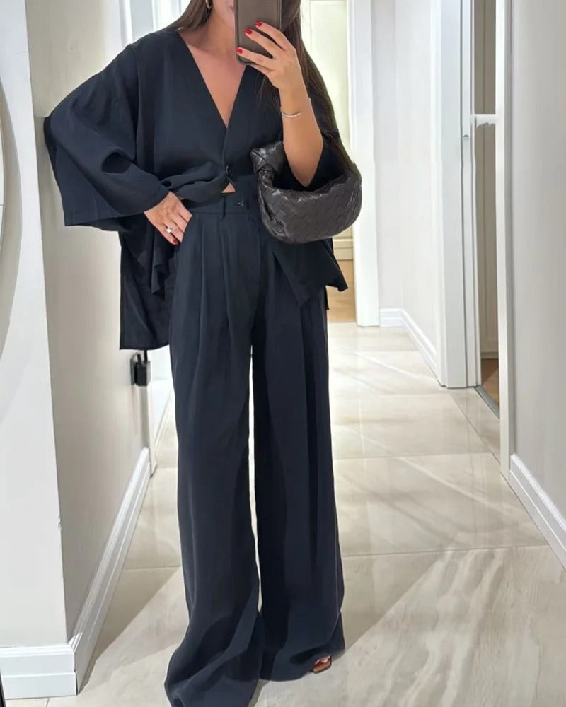 Céline | Conjunto coordinado con escote en V