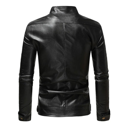 Elegante chaqueta de cuero para hombres